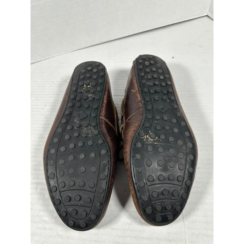Sperry Top-Sider Mens Dark Brown Leather Driving Loafers STS17881 Size‎ 10.5 M